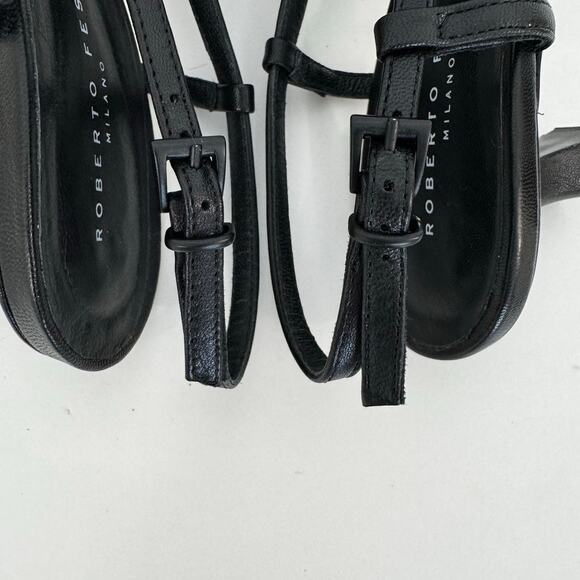 Roberto Festa Atena Slingback Pumps Embellished Buckle Houndstooth 39.5 (US9.5) - Picture 9 of 12